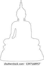 Buddha Path on the white background buddha icon vector