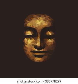 Buddha. polygonal graphics. vector illustration