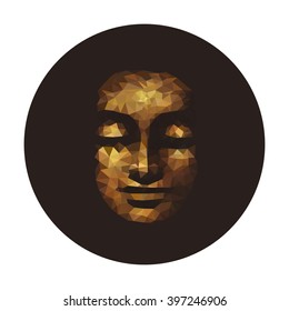 Buddha. polygonal graphics. vector illustration