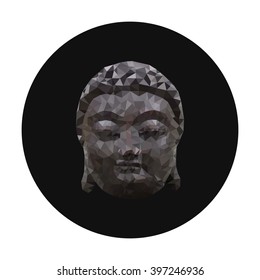 Buddha. polygonal graphics. vector illustration