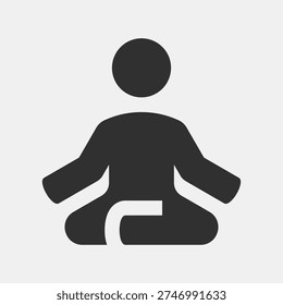 Buddha pose or meditation. Simple icon