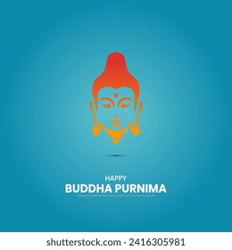 Buddha Purnima, Buda Purnima, diseño creativo para un post en medios sociales.