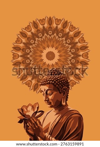 buddha purnima greeting card design Stock photo © 