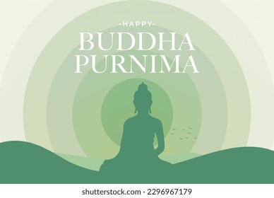 Buddha Purnima Holiday Background. Vector Illustration. EPS10