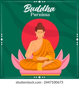 Buddha Purnima Illustration vector background. Celebration of Bangladesh Day. Vector eps 10