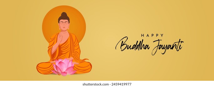 Buddha Purnima, Buddha Jayanti, Afiche del Feliz Día del Vesak en los medios sociales