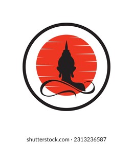 Buddha Purnima-Logo und Vorlage für Vektorgrafik