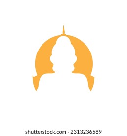 Buddha Purnima-Logo und Vorlage für Vektorgrafik