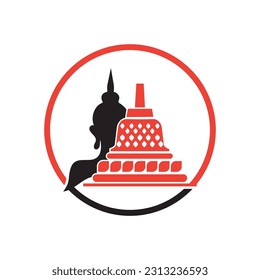 Buddha Purnima-Logo und Vorlage für Vektorgrafik