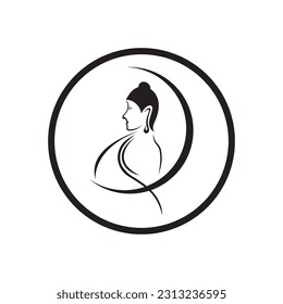 Buddha Purnima-Logo und Vorlage für Vektorgrafik