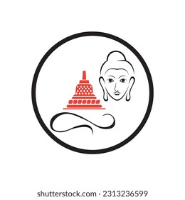 Buddha Purnima-Logo und Vorlage für Vektorgrafik