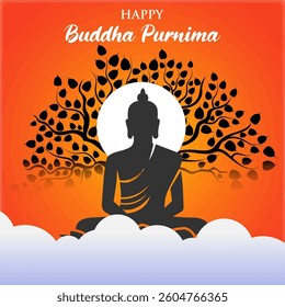 "Buddha Purnima – Spiritual and Peaceful Festival Illustration"