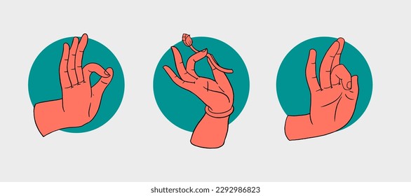 Buddha Purnima typography and elegant Buddha hand mudra vector illustration for social media templates, banner ads, and invitation cards.