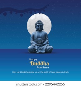 Buddha Purnima, Vesak Day, Buddhism, Buddha Jayanti Social Media Digital Post