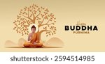 Buddha Purnima (Vesak) VECTOR ILLUSTRATION