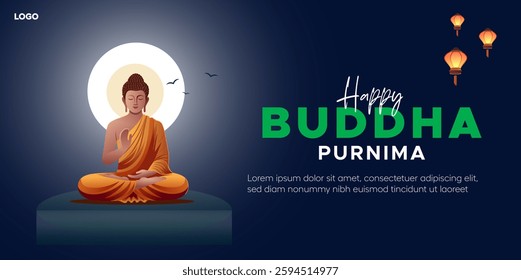 Buddha Purnima (Vesak) VECTOR ILLUSTRATION