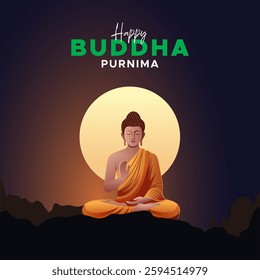 Buddha Purnima (Vesak) VECTOR ILLUSTRATION