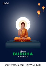 Buddha Purnima (Vesak) VECTOR ILLUSTRATION