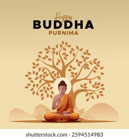 Buddha Purnima (Vesak) VECTOR ILLUSTRATION