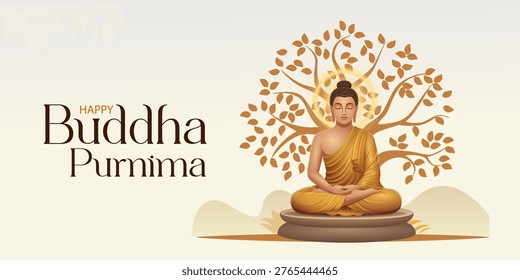 Buddha Purnima (Vesak) VECTOR ILLUSTRATION