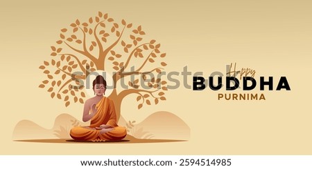Buddha Purnima (Vesak) VECTOR ILLUSTRATION