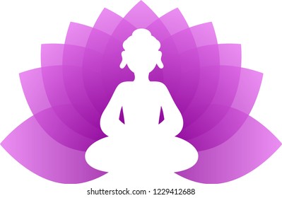 Buddha purple lotus leave