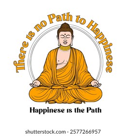 Buddha Quote vector art illustration