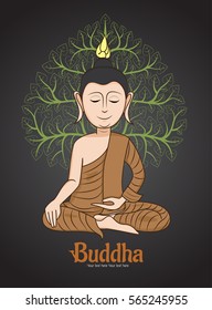 Buddha religion Bodhi  Vector
