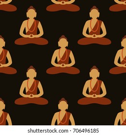 Buddha seamless pattern