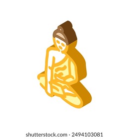 buddha siddhartha gautama isometric icon vector. buddha siddhartha gautama sign. isolated symbol illustration