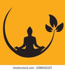 sombra vectorial de la silueta de buddha meditación budista negro, arte mural, pegatina