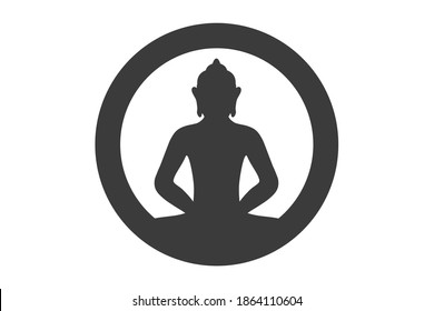 Buddha. Simple icon. Flat style element for graphic design. Vector EPS10 illustration