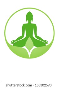 Buddha sitting in a lotus position