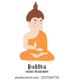 Buddha. Sitting monk. Buddha vector