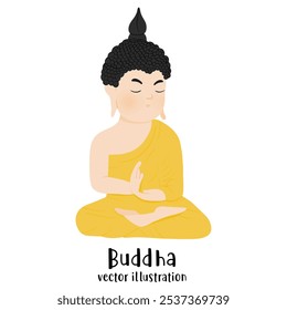 Buddha. Sitting monk. Buddha vector