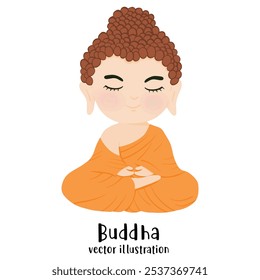 Buddha. Sitting monk. Buddha vector