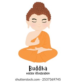 Buddha. Sitting monk. Buddha vector