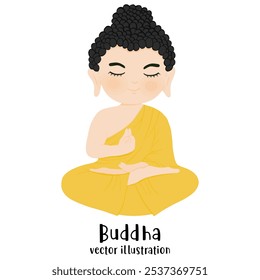 Buddha. Sitting monk. Buddha vector