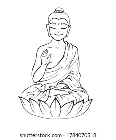 Buddha sitting on a Lotus in meditation vector eps. Buddha vector eps. Yoga vector eps. The meditating Buddha vector eps.