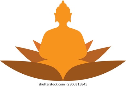 Buddha auf Lotus-Vektorgrafik