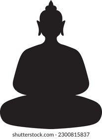 Buddha Sitting Silhouette Vektorgrafik