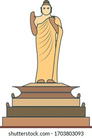 Buddha statue at Hussain sagar in Hyderabad 