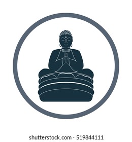 Buddha statue icon. Simple design for web and mobile