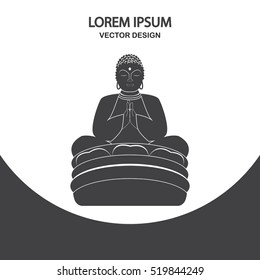 Buddha statue icon. Simple design for web and mobile