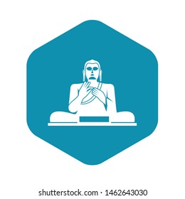 Buddha statue icon. Simple illustration of buddha statue vector icon for web