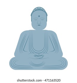 Buddha statue isolated icon vector illustration design