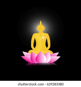 Buddha statue vector illustration 