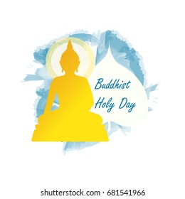 buddha statue,buddhist holy day vector