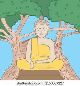 Buddha statues on the day of Vesa