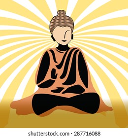 Buddha stylized silhouette